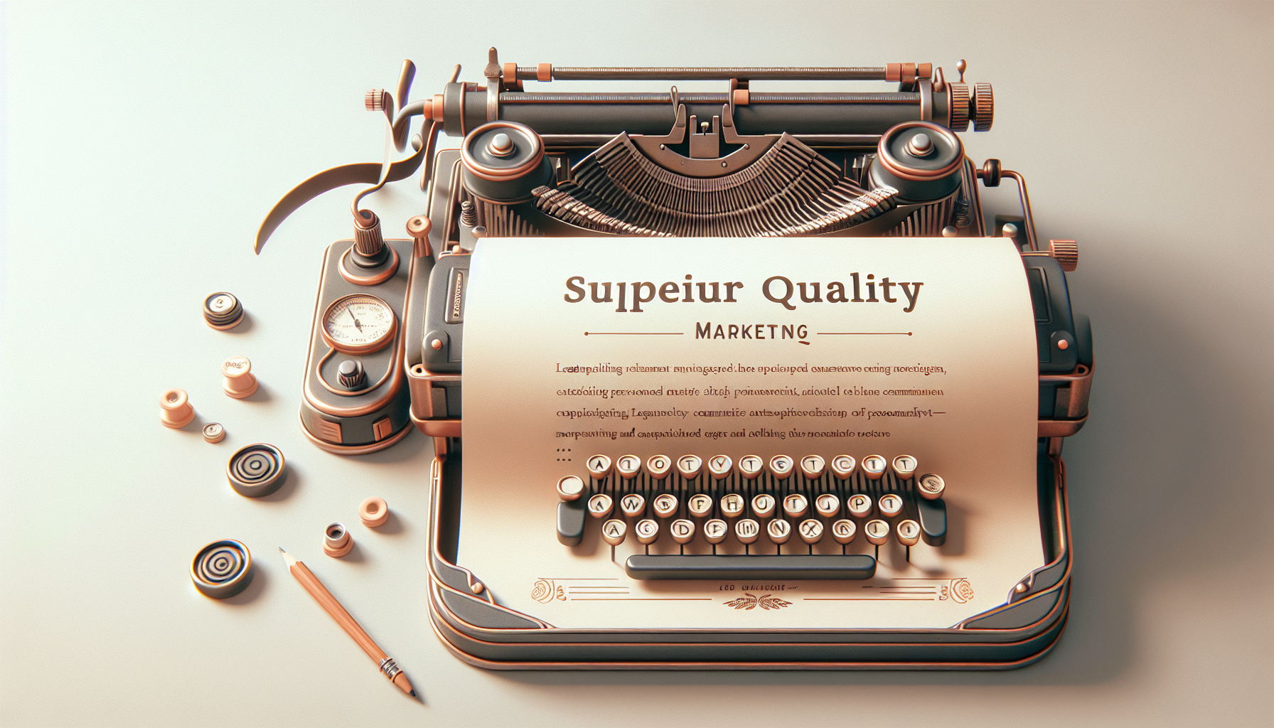 "Vintage typewriter symbolizes personalized marketing messages."