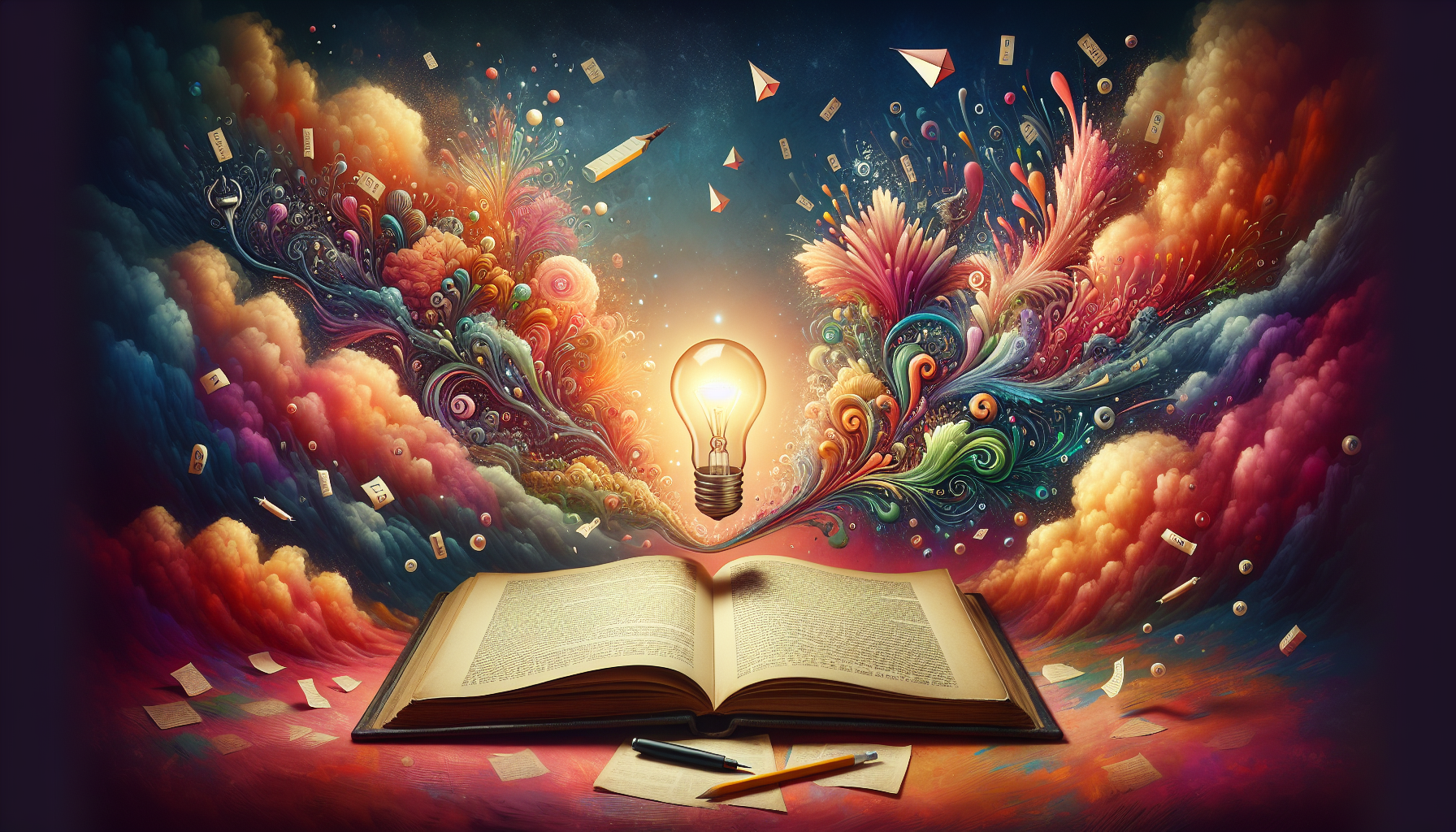 "Illustration of storytelling with an open book."