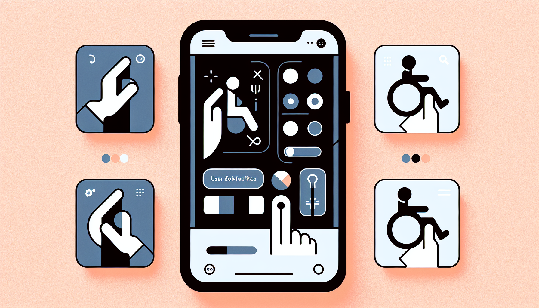 Illustration emphasizing accessibility in digital design.