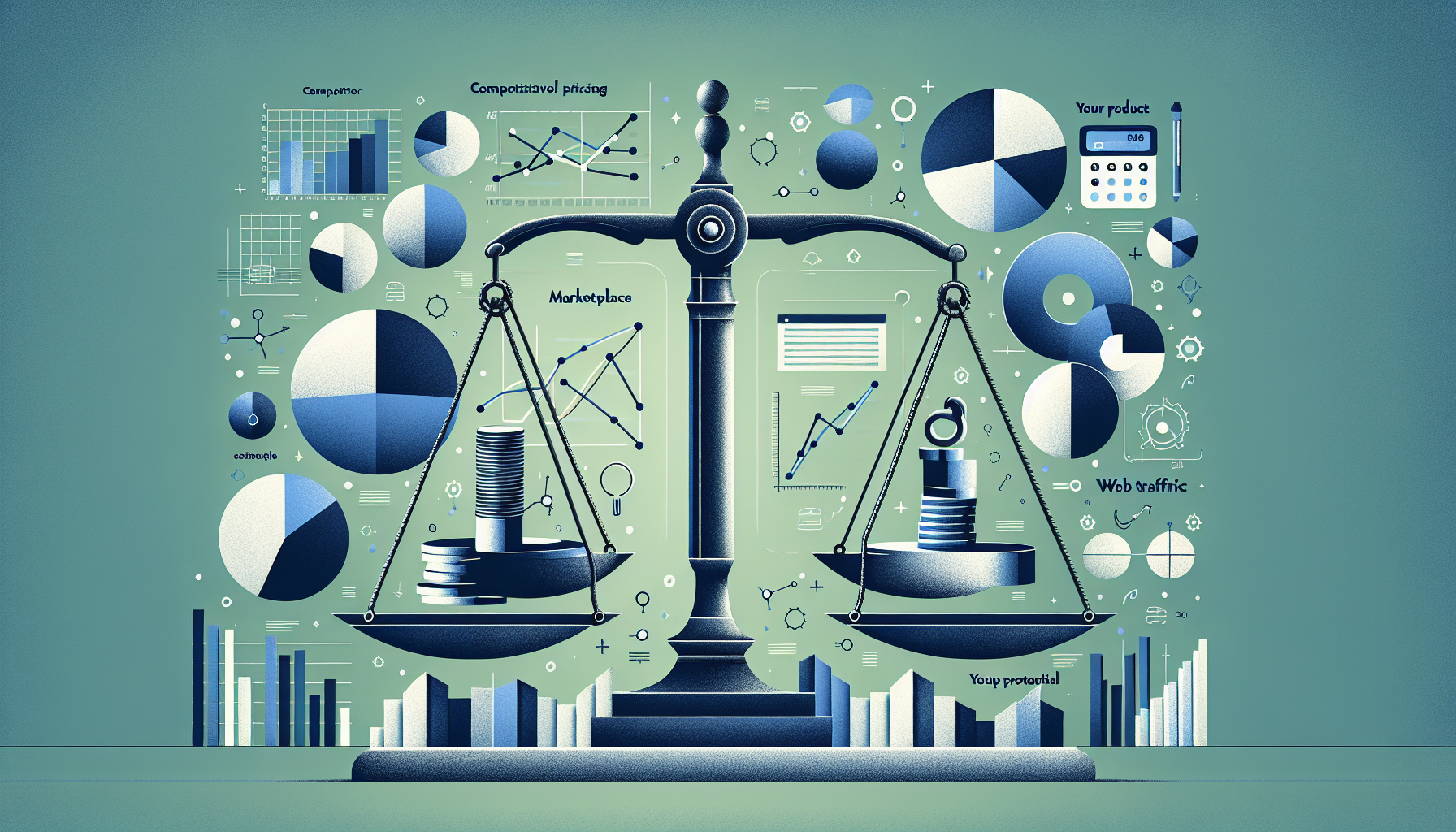 "Balance of products with market analysis charts."