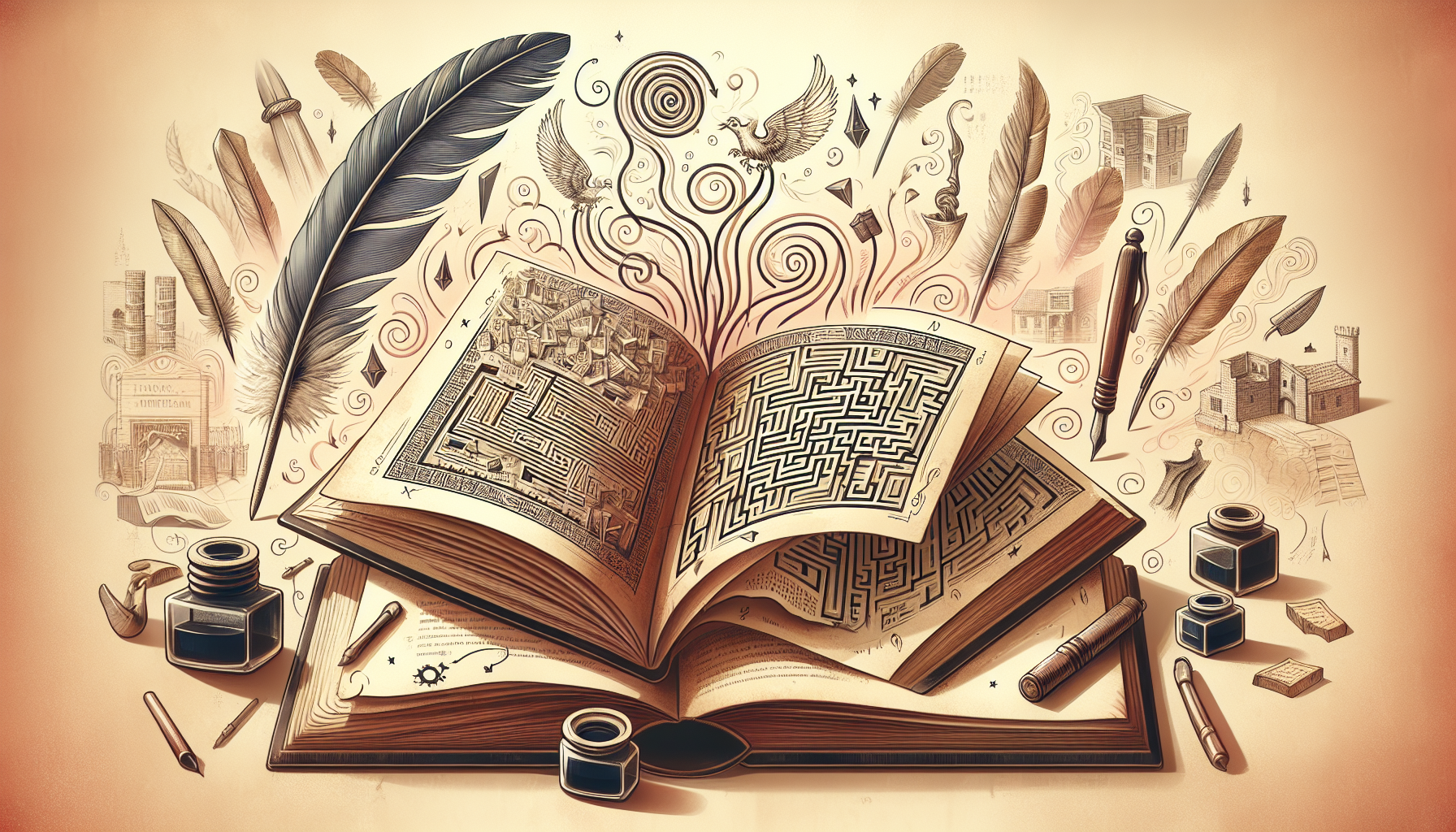 "Open book illustrating creativity in storytelling pathways."