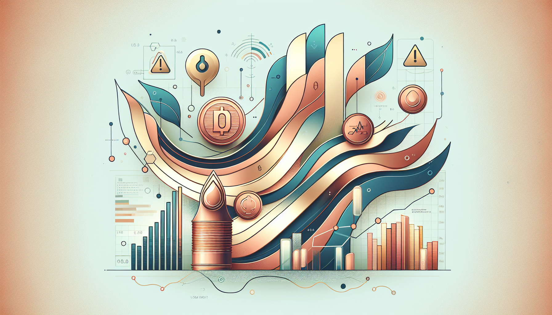 Abstract illustration of commodity trading concepts.