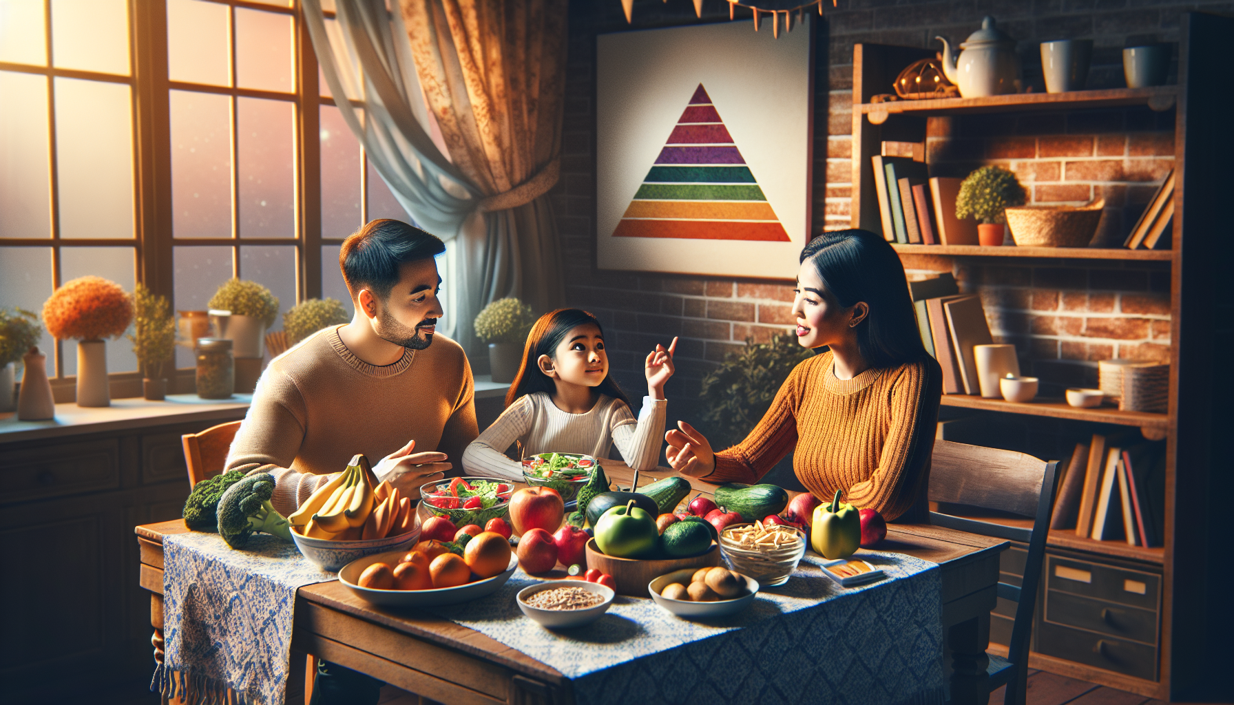 Family meal planning with healthy foods.