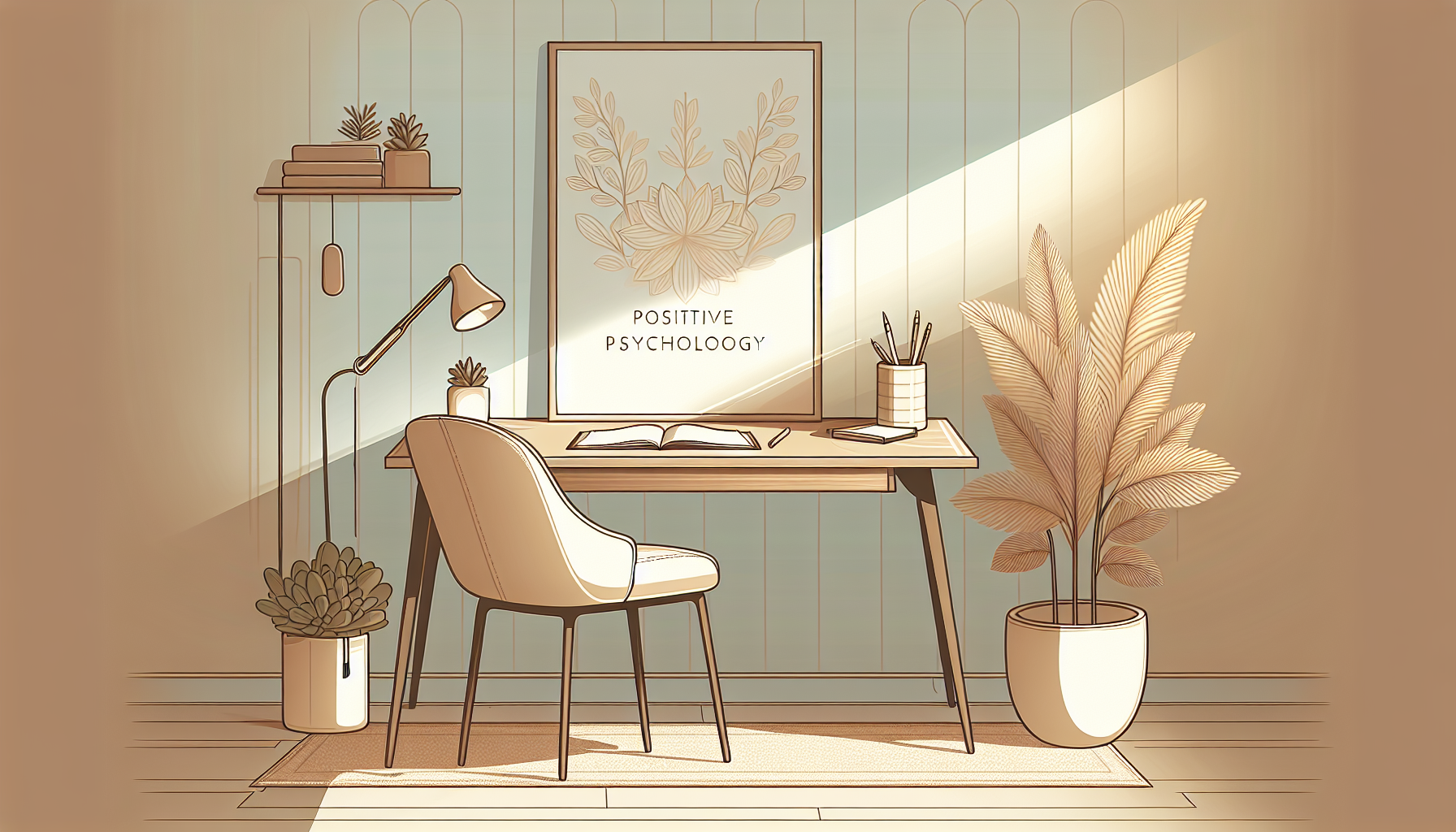 "Serene workspace symbolizing personal growth and joy."