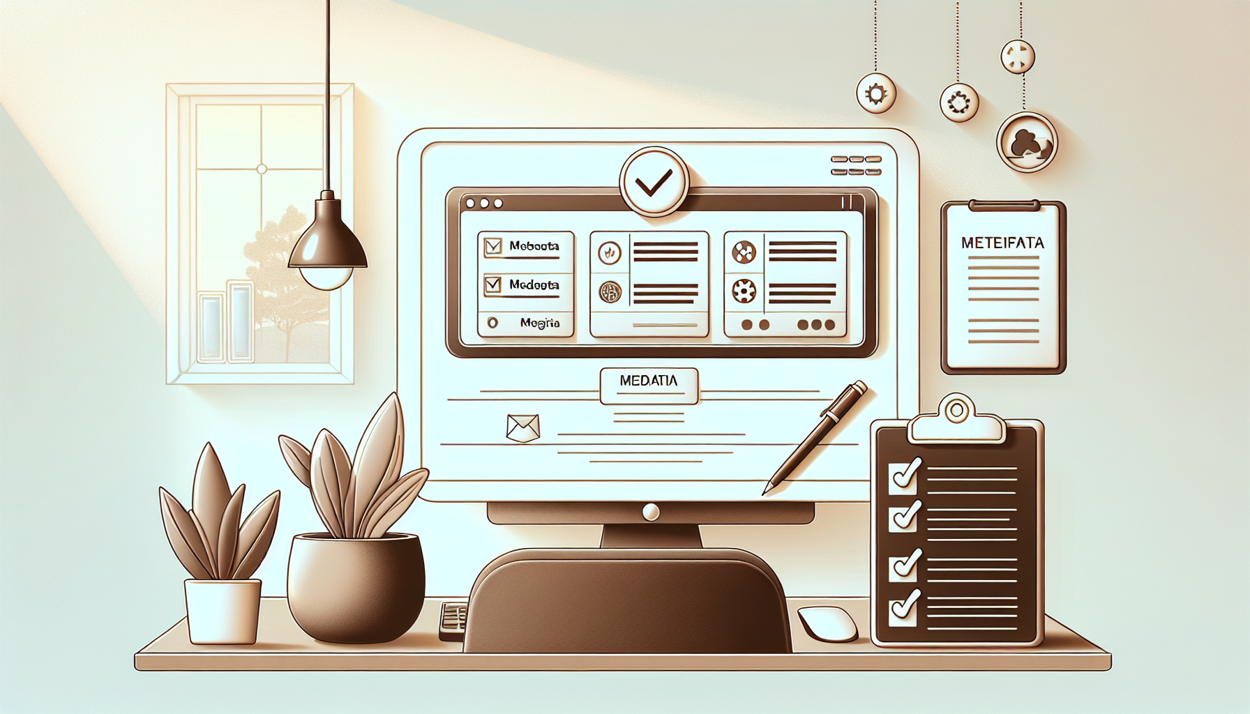 Minimalist workspace symbolizing effective metadata management.