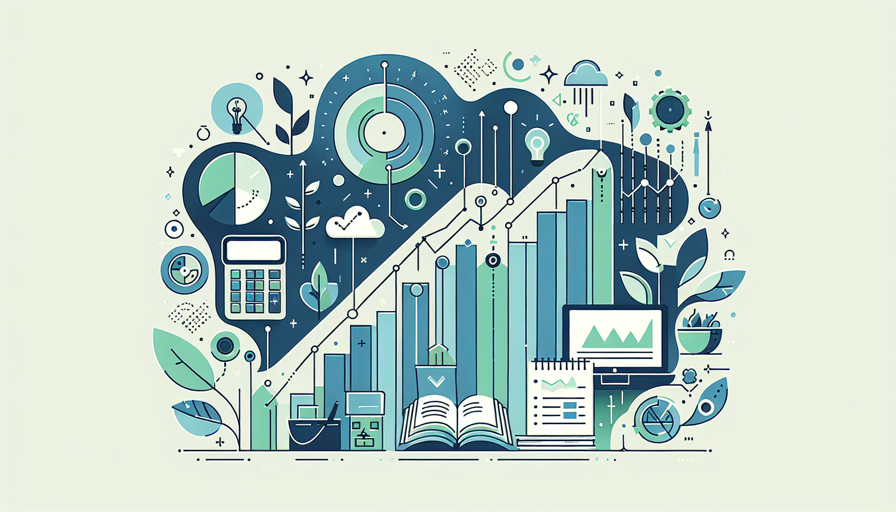 Minimalist illustration of revenue forecasting tools.