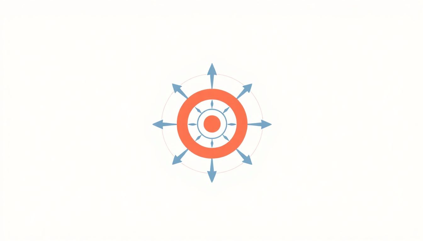 Abstract target symbolizing market positioning strategies.