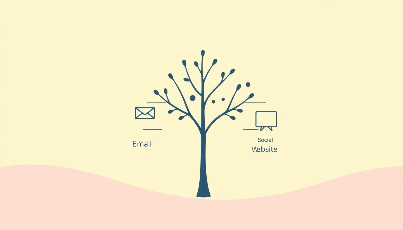 Illustration of a brand's cross-channel marketing tree.