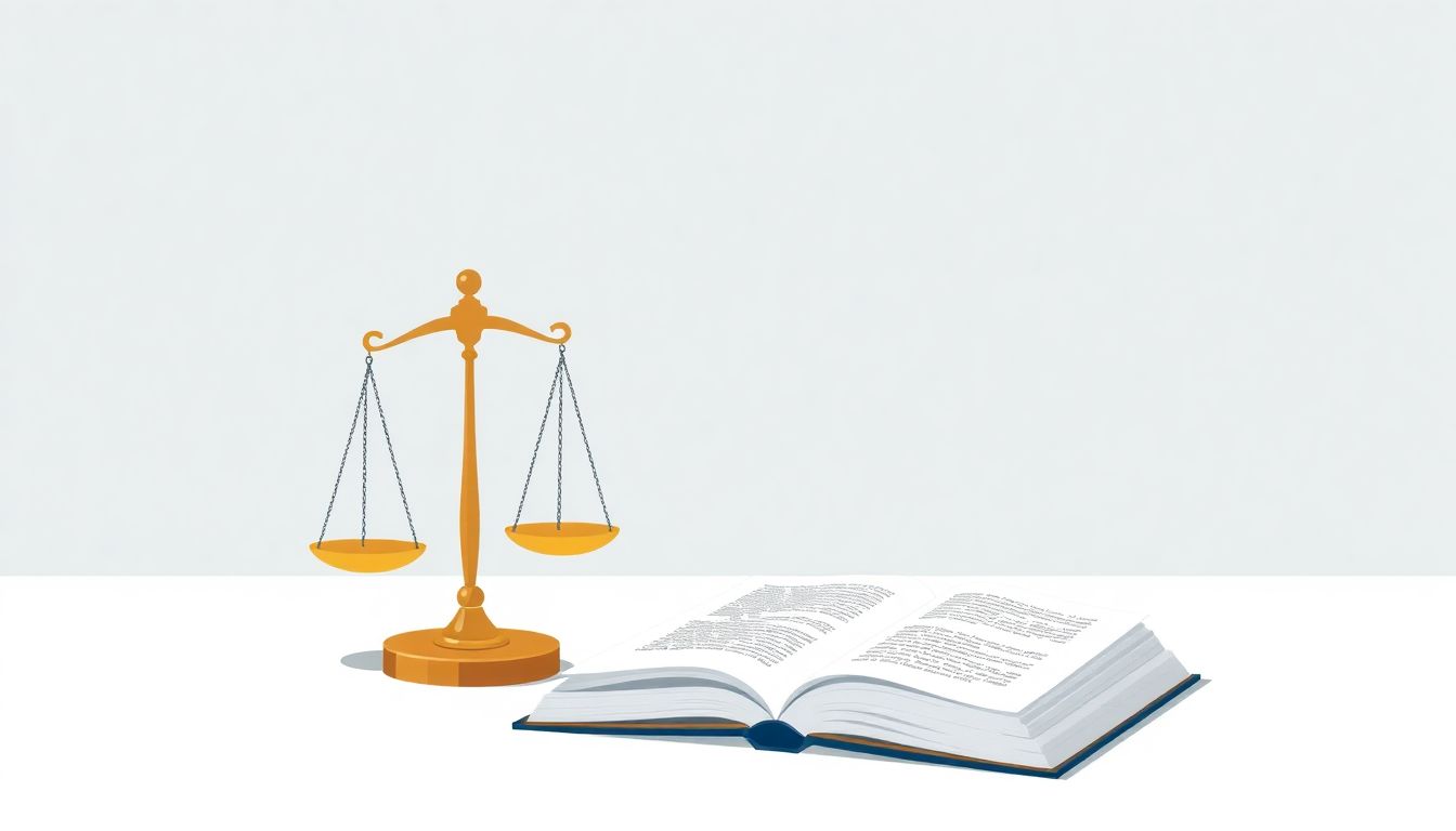 Balanced scales and an open book symbolize family law.