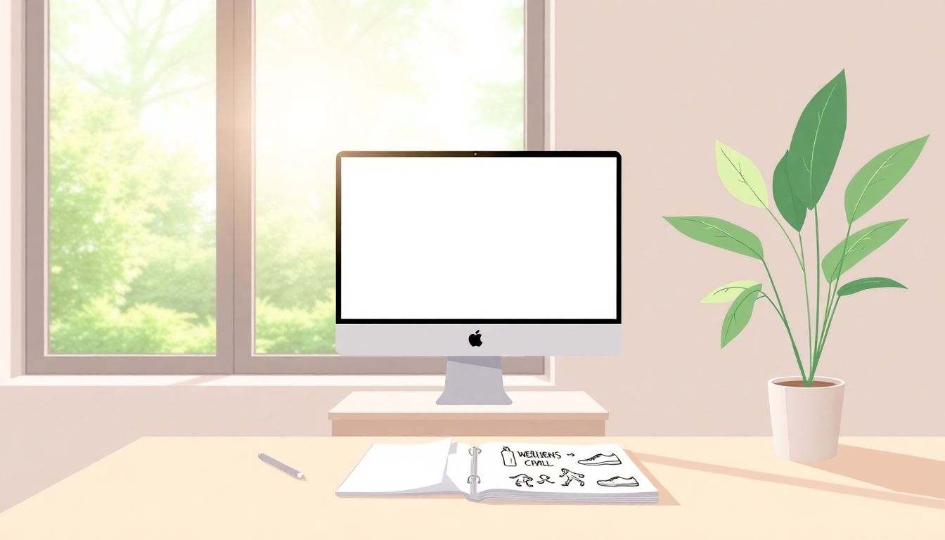 Minimalist workspace promoting employee wellness and tranquility.