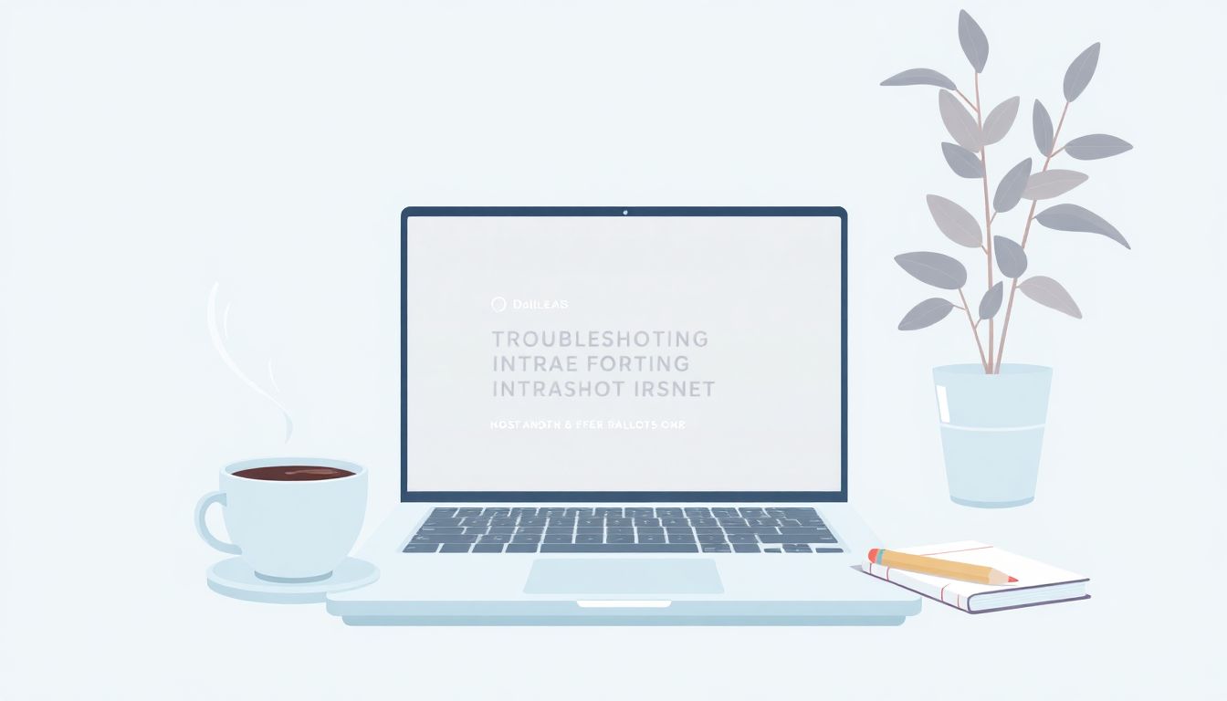 Serene workspace illustrating intranet troubleshooting simplicity.