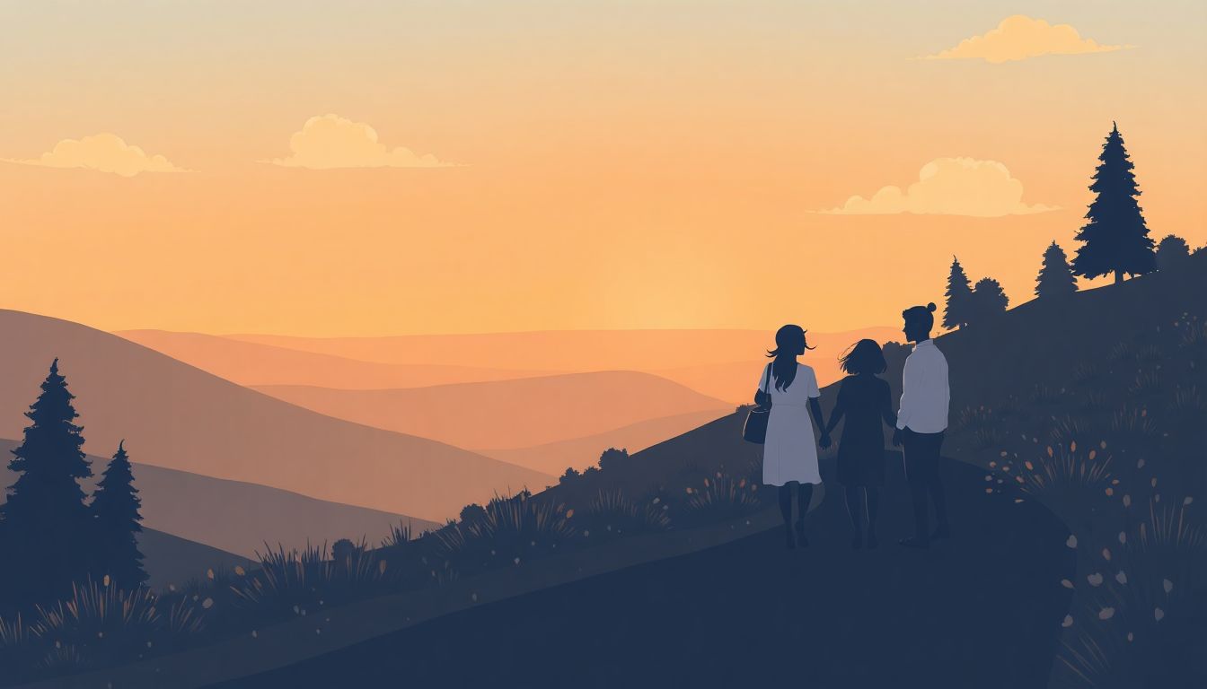 "Family and friends enjoying a nostalgic journey."