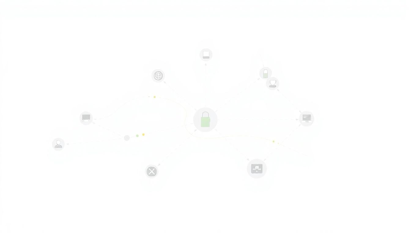 Minimalist network architecture design illustration.