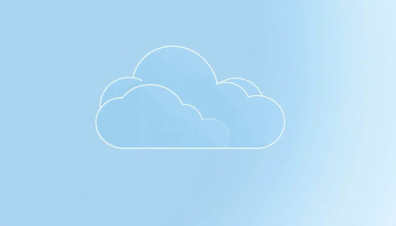 Minimalistic cloud symbolizing innovation and growth.