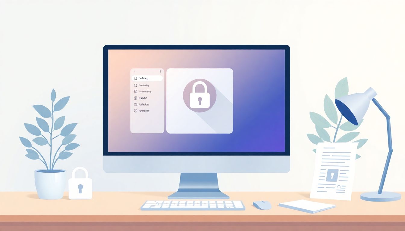 Modern workspace illustrating personalized health app privacy.