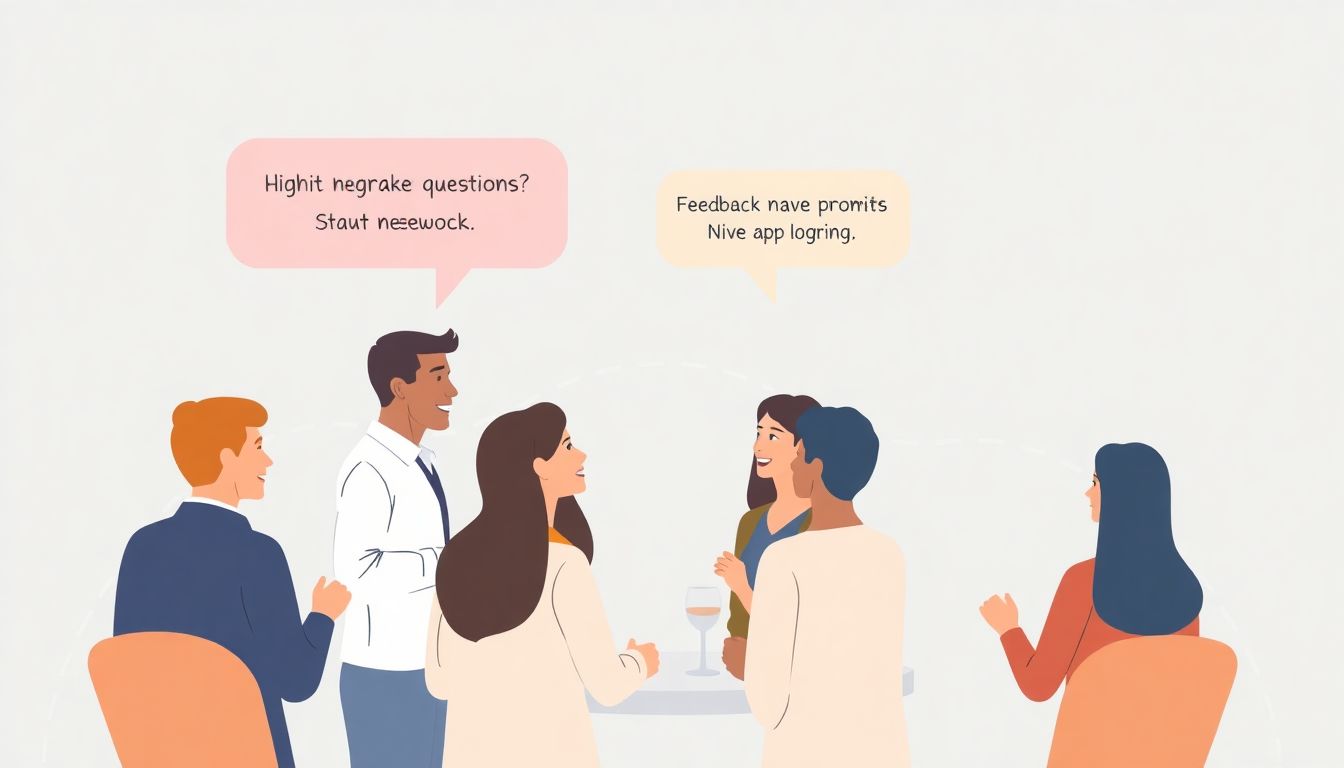 Diverse individuals networking and engaging in conversation.