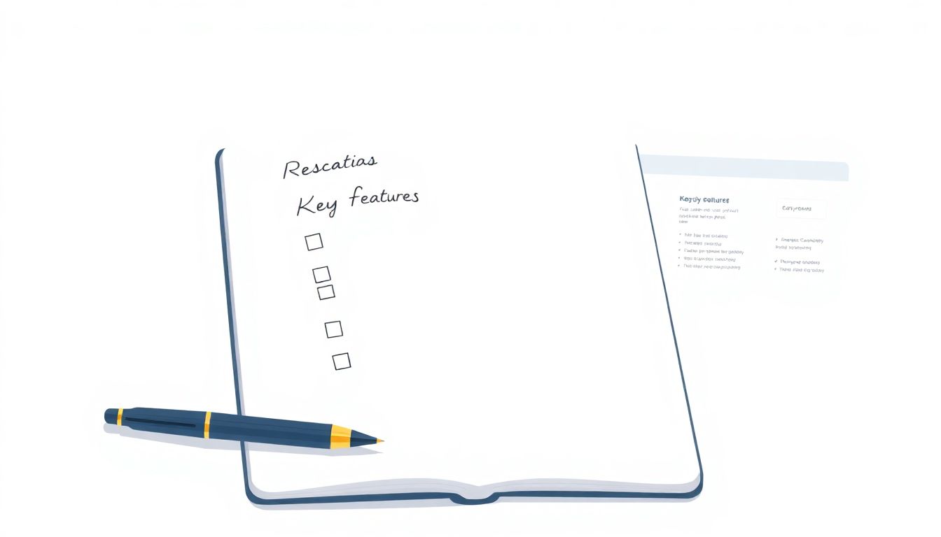 Minimalist checklist for productivity tools concept.