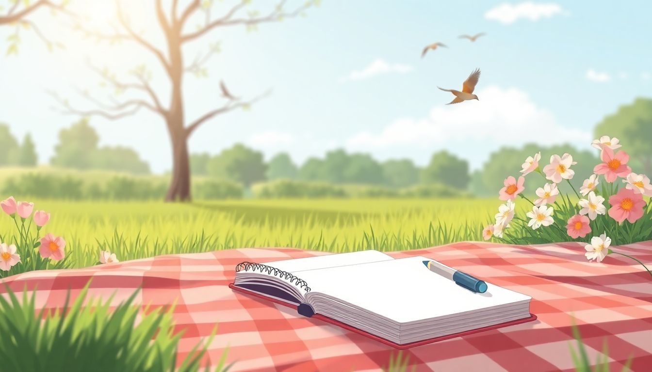 "Serene outdoor setting for digital detox journey."