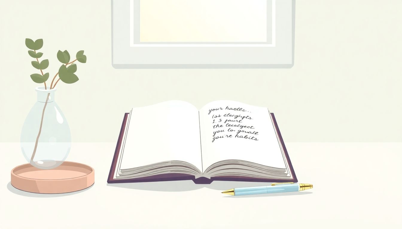 Serene workspace illustrating habit tracking tools.