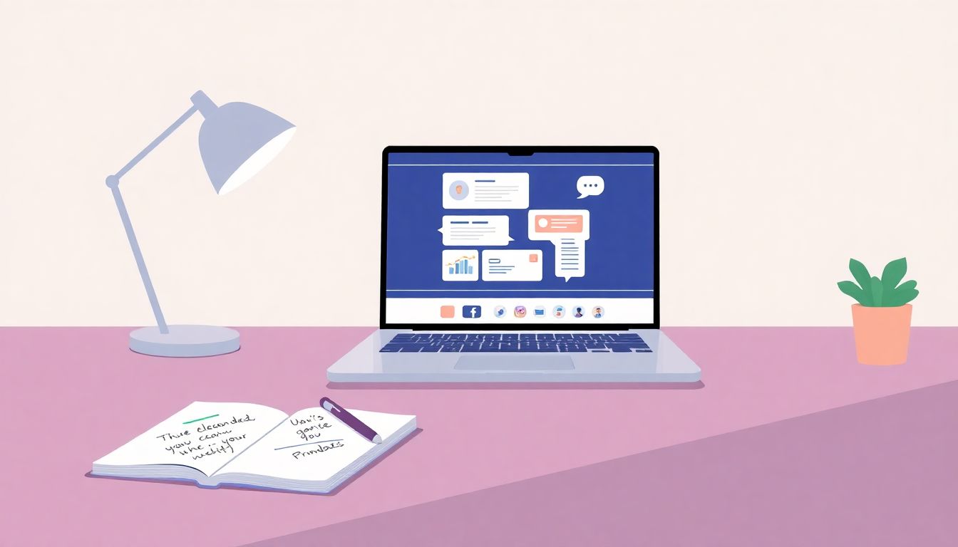 Minimalist workspace illustrating influencer collaboration activities.