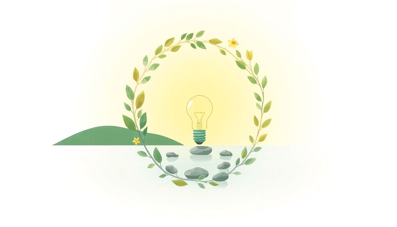 Circular economy symbolizing sustainability and innovation.