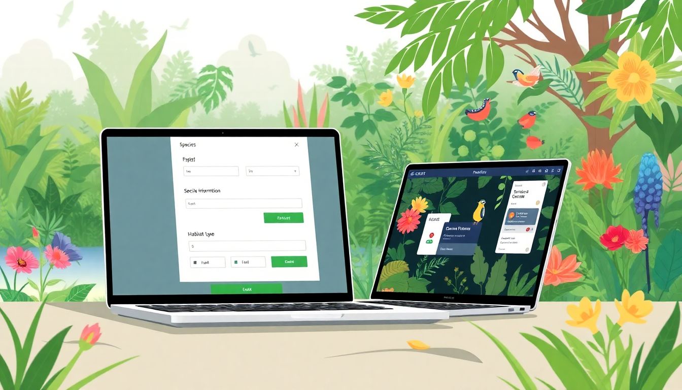 Tech and nature harmony in biodiversity documentation.