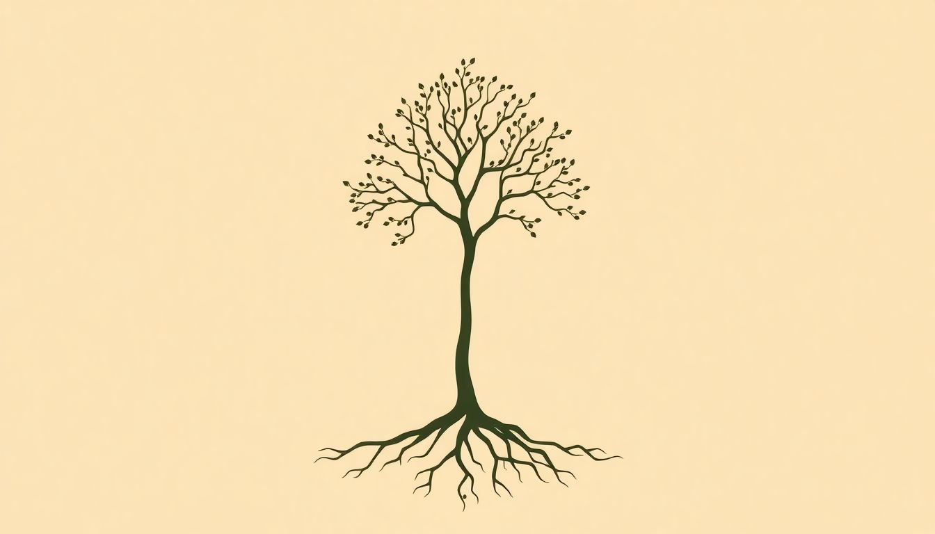 Tree symbolizing family growth and reflection.