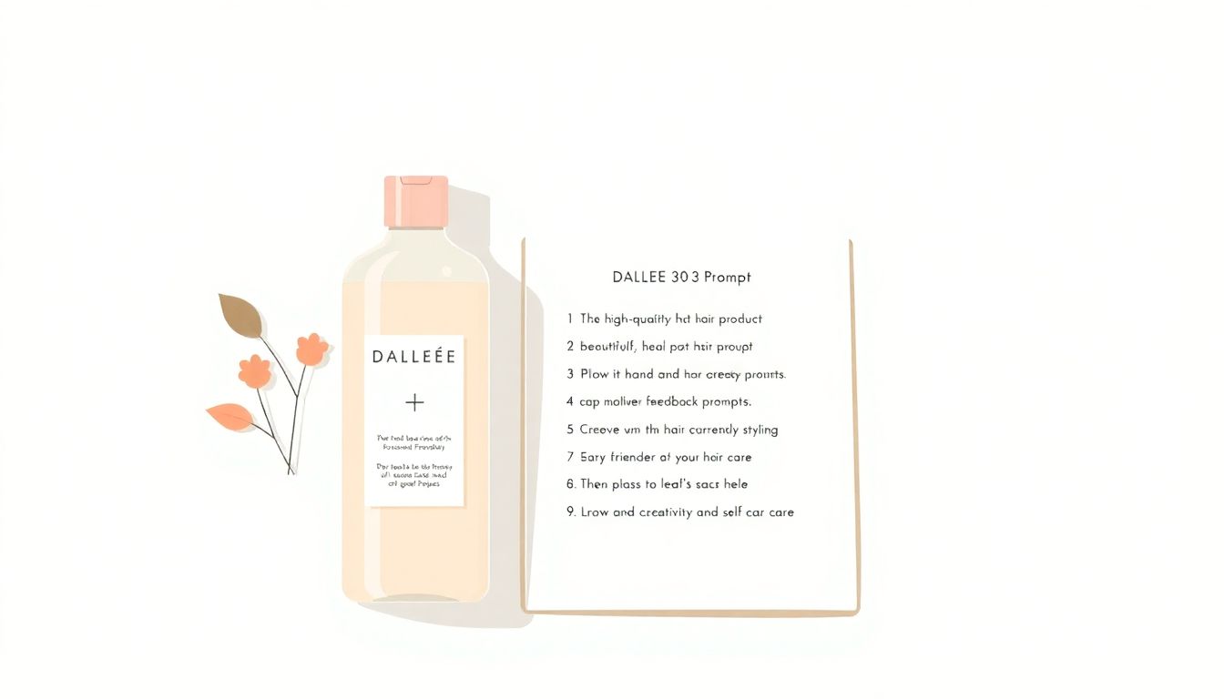 Minimalist hair product bottle with feedback notebook.