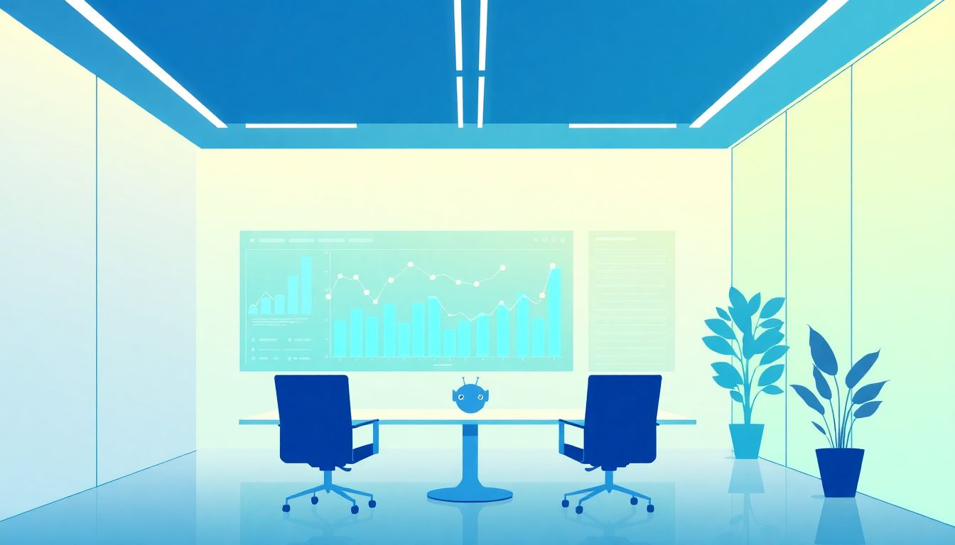 "AI integration in business automation illustration."