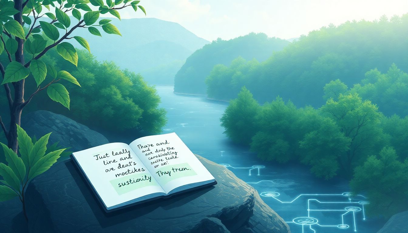 "Nature and technology in harmony for sustainability."