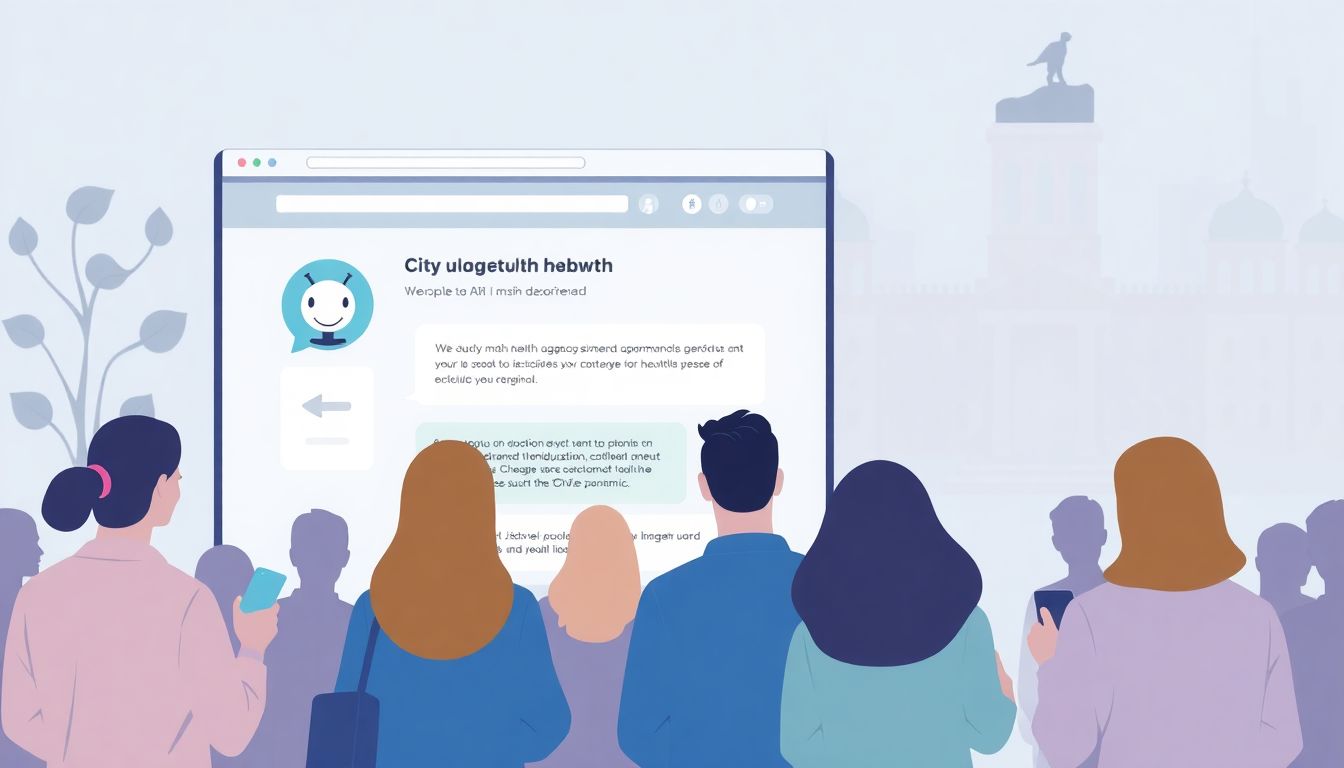 AI chatbot aiding public health communication.