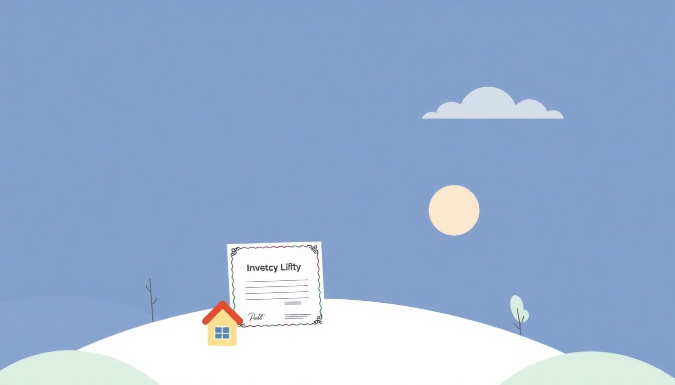 Serene investment landscape with diversified portfolio symbols.
