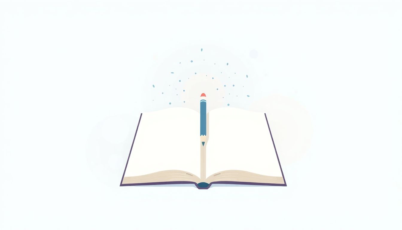 Notebook and pencil symbolizing visual content planning.