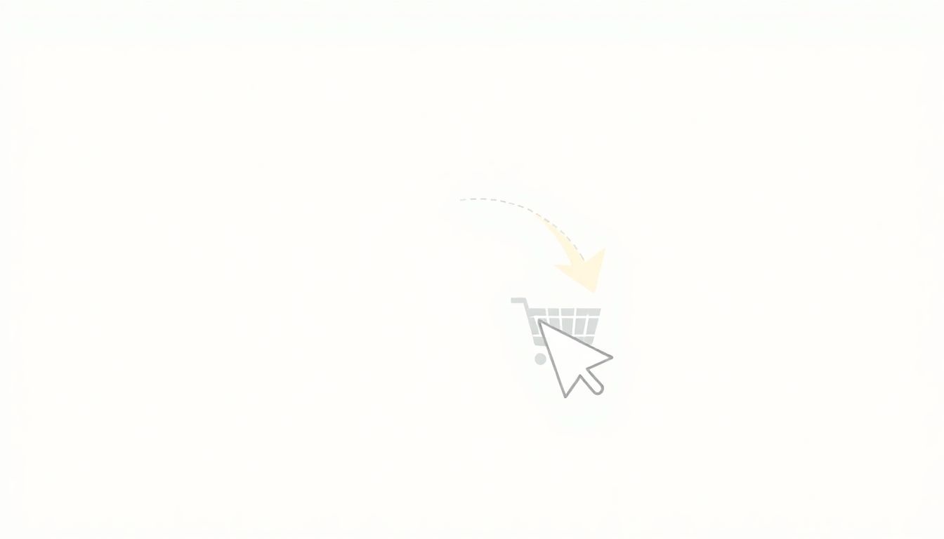 Cursor looping to shopping cart, symbolizing remarketing.