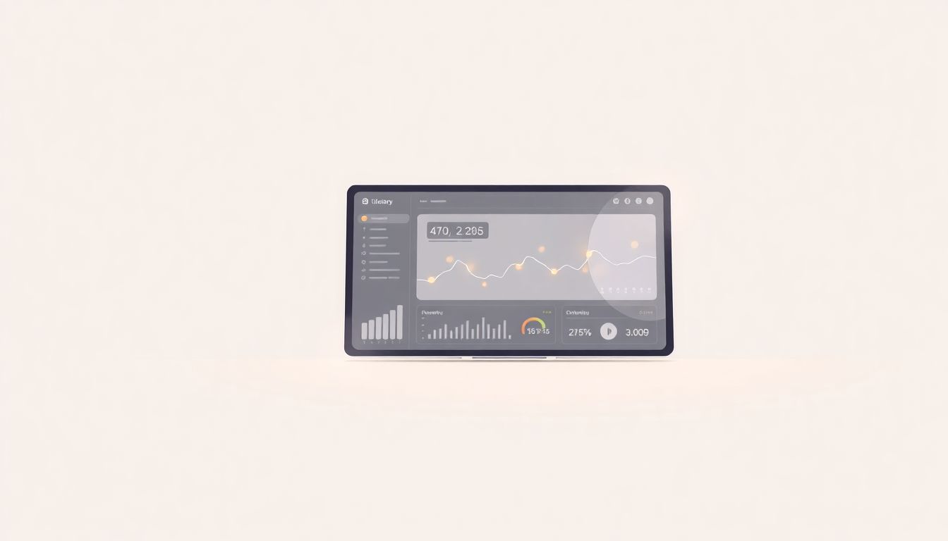 Modern dashboard interface with dynamic data display.