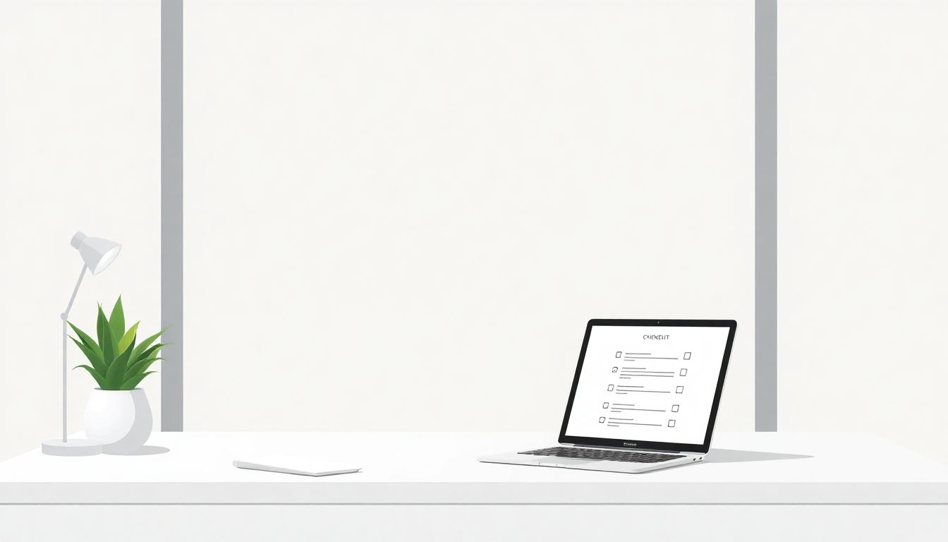 Minimalist workspace illustrating calm and productivity.