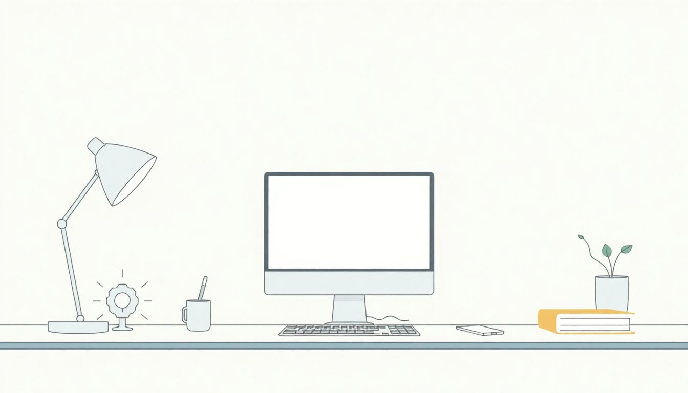 Modern workspace illustrating automation and creativity.