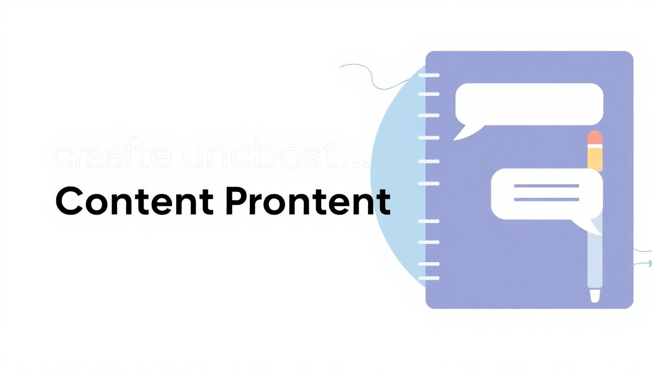 Minimalist illustration of creative content prompts.